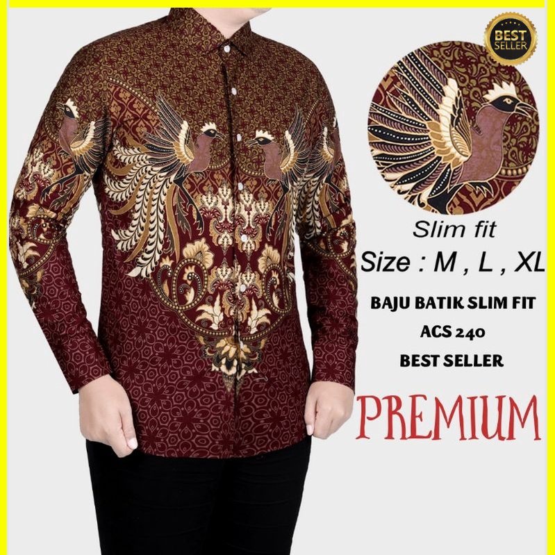 KEMEJA BATIK PRIA SLIM FIT COLINDION CBL1108 PREMIUM KEMEJA BLD JAKARTA