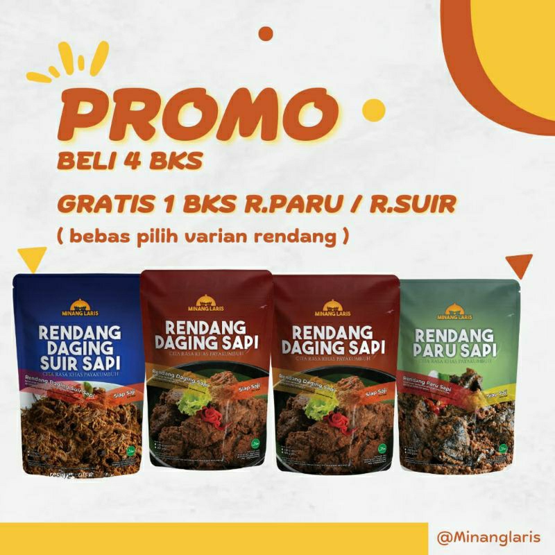 

Beli 4bks Rendang (pilih varian) gratis 1bks rendang paru/suir sapi