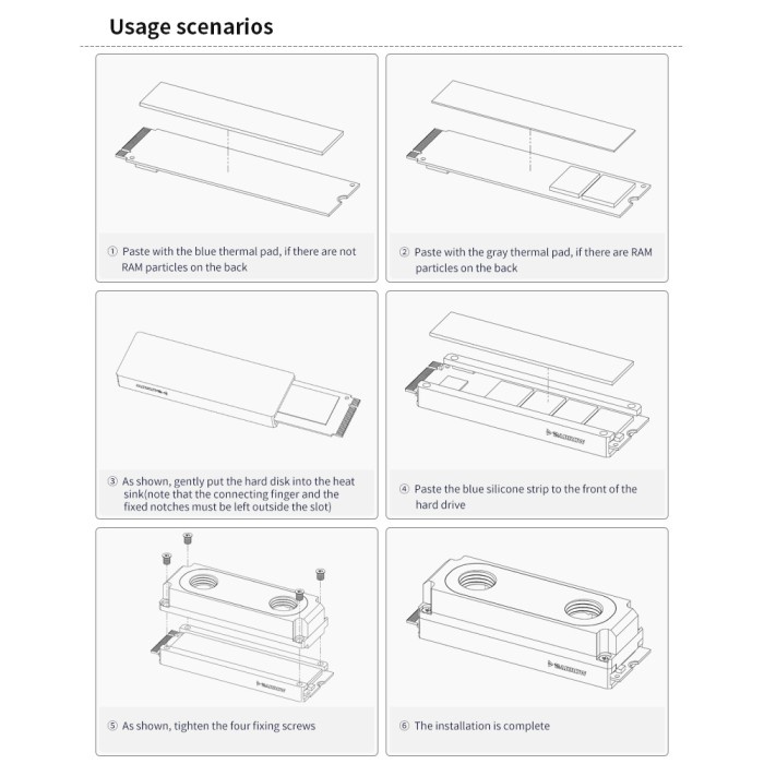 BARROW HDM2280-PA 2280 / 22110 NVME SATA M.2 SSD Water Block