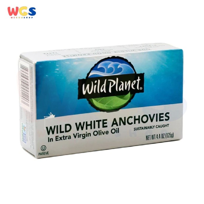 Wild Planet Wild White Anchovies In Extra Virgin Olive Oil 4.4oz 125g