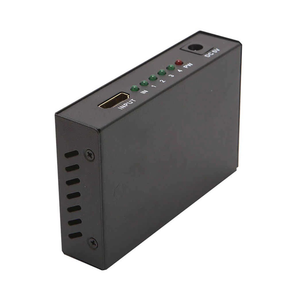 HDMI Splitter 4 Port Hub 1X4 HD Split 1 In 4 Out 3D 1080P