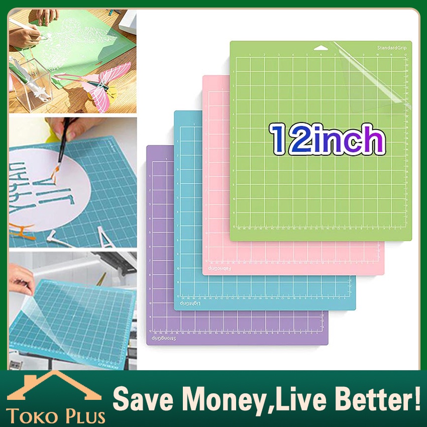 

Replacement Cutting Mat 12x12 Inch Compatible for Cricut Machine Standard Grip / Strong Grip / Light Grip / Fabric Grip - Cutting Mat for Cricut Explore One/Air/Air 2/Maker