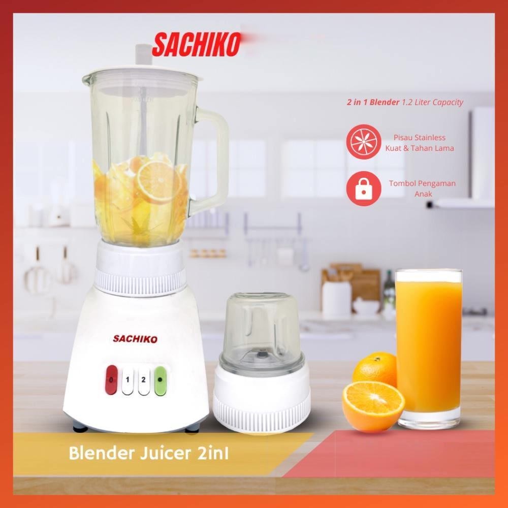 Blender Juicer Sachiko Elektronik 2 IN 1 Kapasitas 1,2 BL-T3 GN