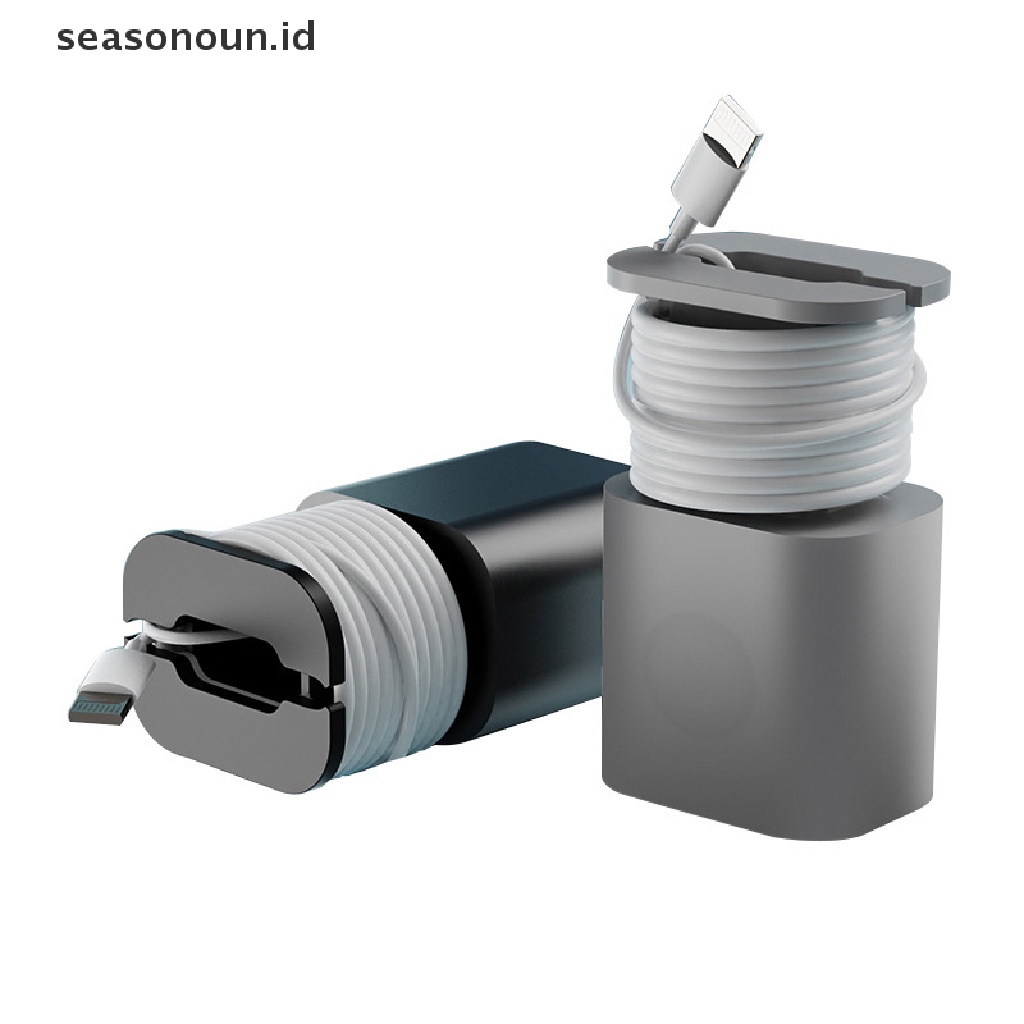 Seasonoun Silikon Pelindung Kabel Silicone Bobbin Winder Wire Cord Organizer Cover Untuk Apple Iphone USB Charger Cable Kabel Cas Kabel.