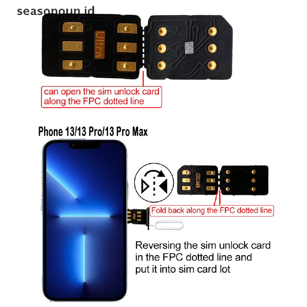 Seasonoun Kompatibel Dengan Kartu SIM MKSD Ultra 5G Untuk Telepon6 /7 /8/X/XS/XR/XSMAX /11 /12 /13Pm IOS 15.0 IOS 16.0 IOS 15.7 Mendukung Sistem Terbaru.