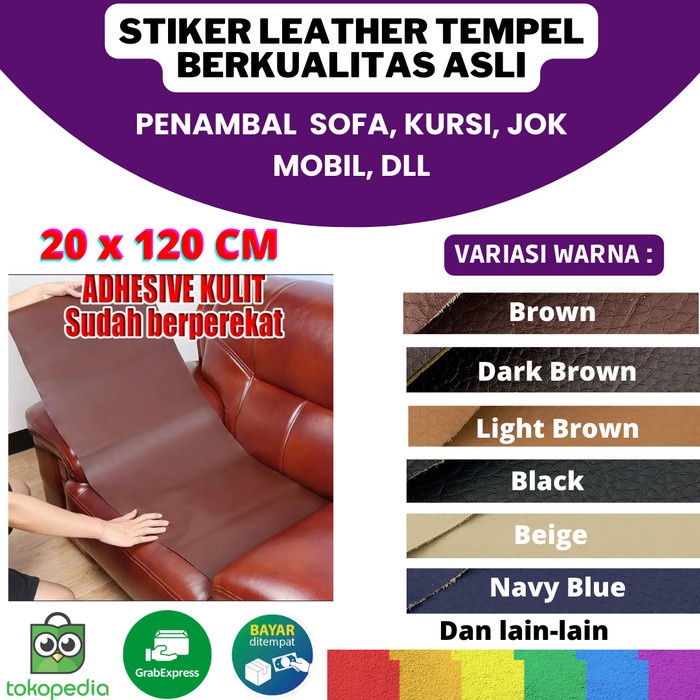 STICKER KULIT KURSI SOFA METERAN TEMPEL | KULIT SINTETIS METERAN | PENAMBAL SOFA KULIT SINTETIS