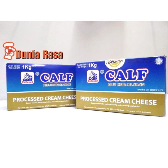 

Calf Cream Cheese 1kg (Gratis MRJELLY Ekonomis 1 Sachet)1