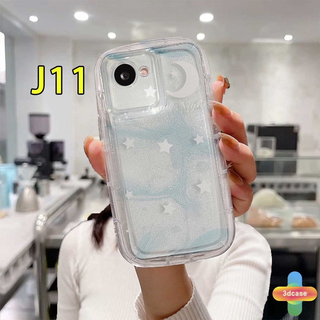 Soft Case Realme C30 C30S C33 C21 C31 C35 C25 C11 2021 C21Y C15 C20 C3 C12 C2 C25S 10 5S 5 5i 9i C17 7i C1 C25Y C2 C3i 6i C20A  Narzo 20 10 10A 20A 30A 50A 50i Prime Bening Shockproof Airbag Fantasi Lukisan Langit Berbintang Bulan Bintang Lembut TPU Cover