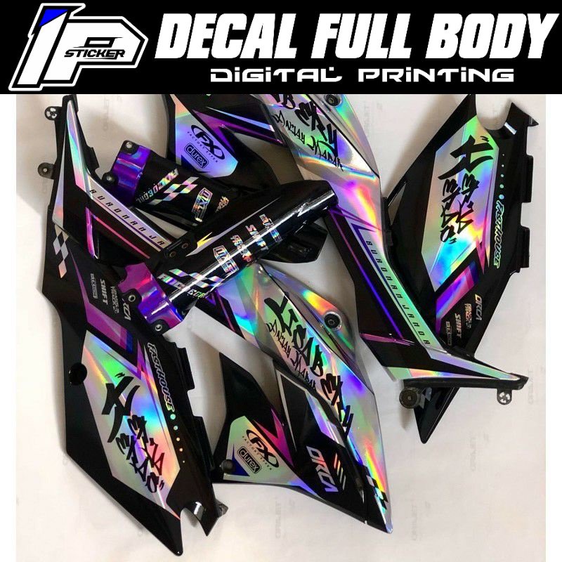 DECAL STIKER KLX/CRF/D TRACKER STABILO HOLOGRAM