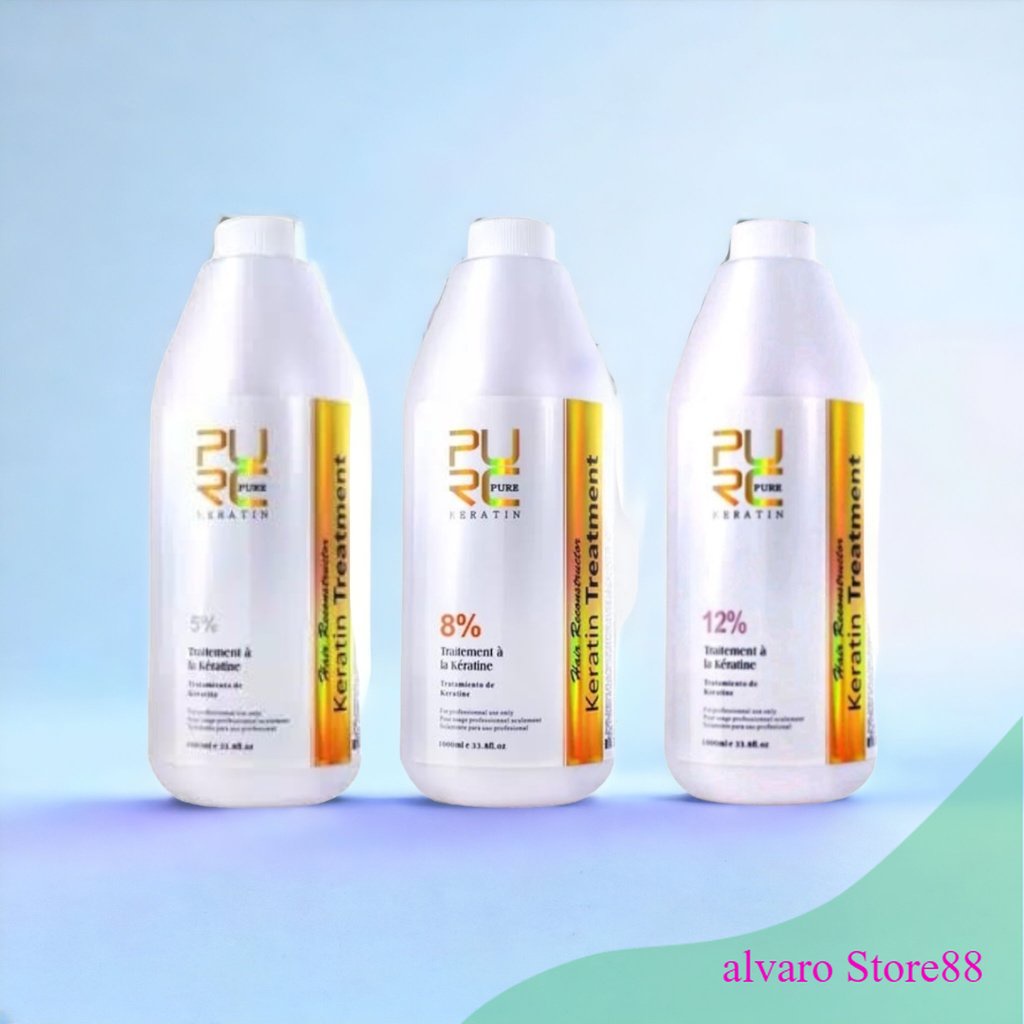 Pelurus Rambut Keratin PURC 5% 8% 12% Treatment Smoothing Pure Brazilian 1000ml Bisa COD