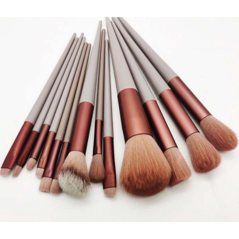 Kuas Makeup 13set Brush Makeup Free Pouch Super Lembut