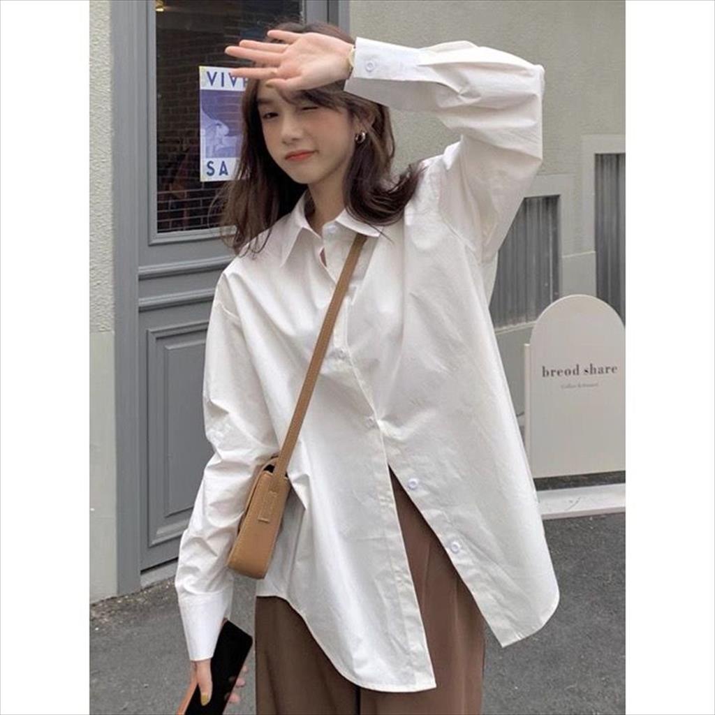 MJS 1.128 - Dessi Oversize Shirt Blouse Katun Poly Pakaian Atasan Lengan Panjang Wanita