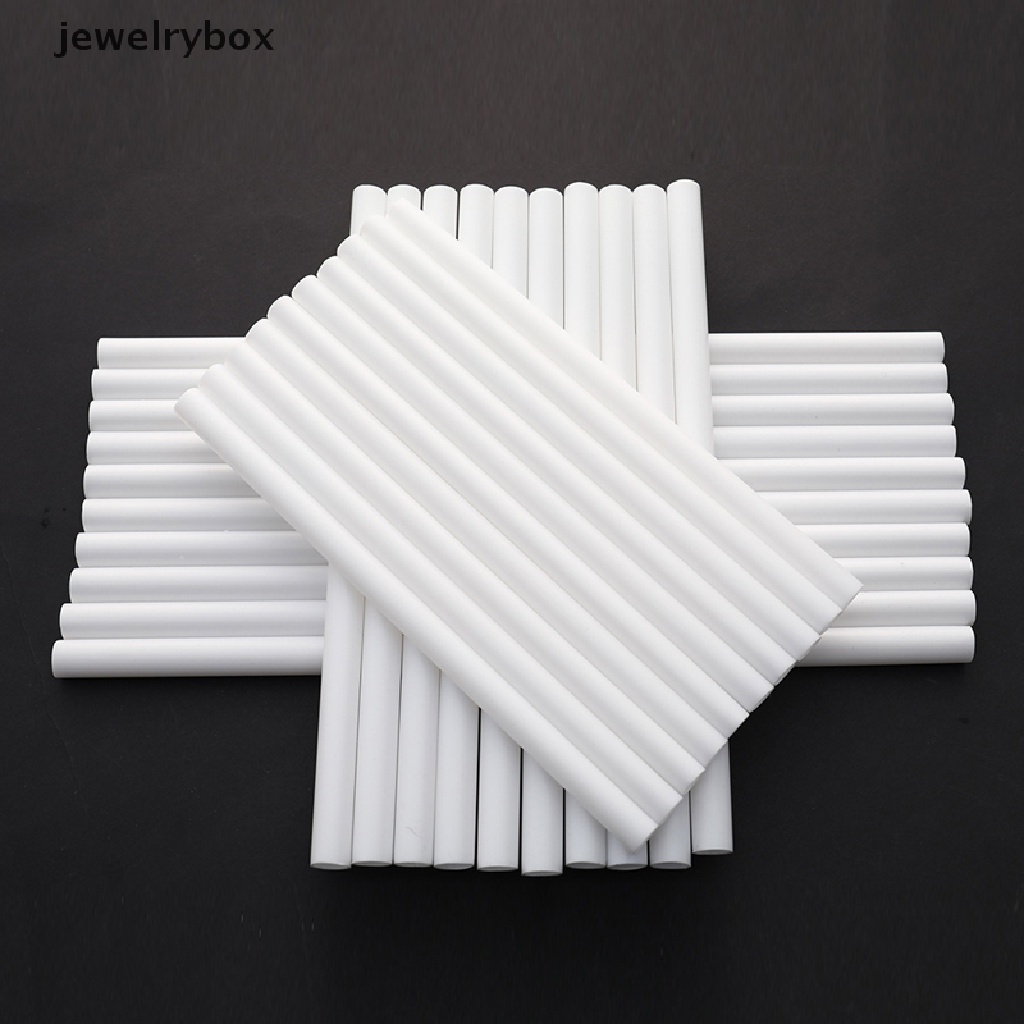 [jewelrybox] 10pcs Dowels Kue Plastik Putih Batang Penyangga Kue Dowels Bulat Sedotan Reusable Boutique