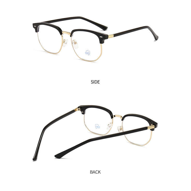 [Gratis Ongkir] Kacamata Retro Photochromic Pria Wanita Polarized Anti-Radiasi Frame Eyeglasses