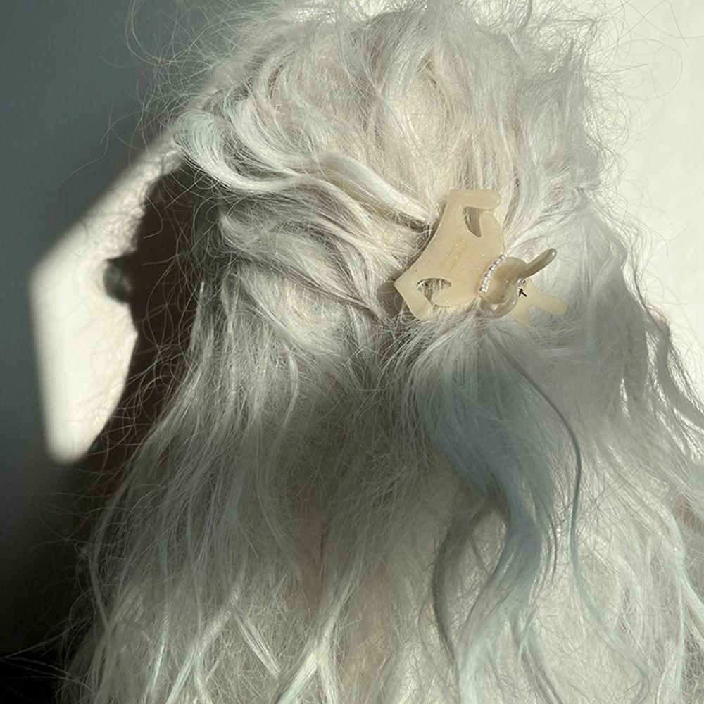 NEEDWAY Needway Kelinci Rambut Cakar Ponytail Holder Kepribadian Temperamen Mutiara Untuk Gadis Asam Asetat Hiasan Kepala Kartun Bulang Wanita Hair Clip