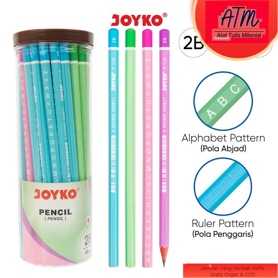 

Pencil Pensil Joyko P-119 2B 1 DRUM 48 PCS