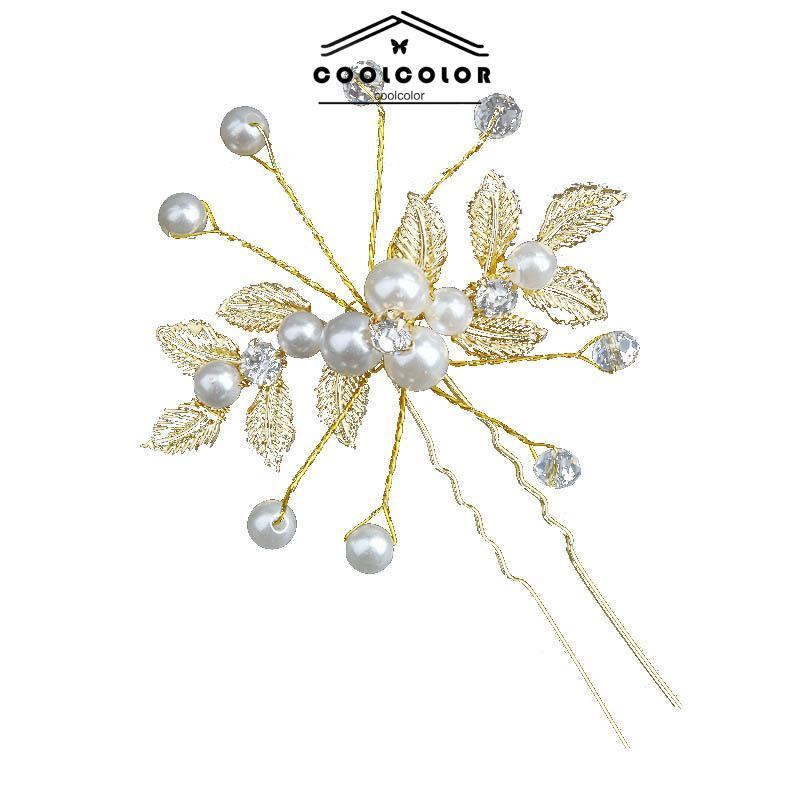 COD❤️Hairpin Tusuk Konde Hairpiece Hiasan Sanggul Rambut Aksesoris Pengantin Bridal Wedding- cl