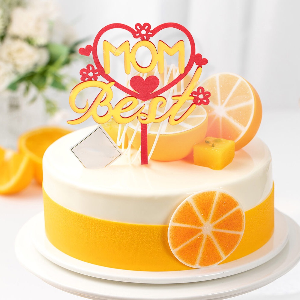 Indah Untuk Pesta Ulang Tahun Ibu Cupcake Dekorasi Hari Ibu Kue Topper Tongkat Coklat Muffin Es Krim Ornamen Festival Dessert Dekorasi Aksesoris Akrilik Insert Sign
