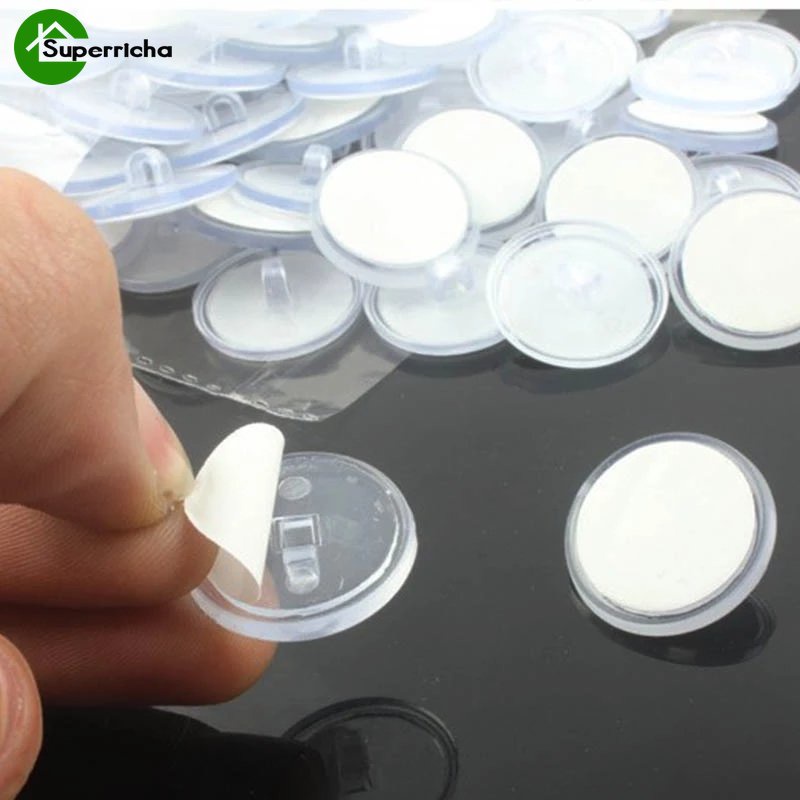 Hot Sale/20Pcs Kait Tanpa Jejak Kuat Plafon/Kait Perekat Kait Penyimpanan Dinding Cakram Kecil/Kait Gantungan Dinding Perekat Diri Untuk Dekorasi Natal