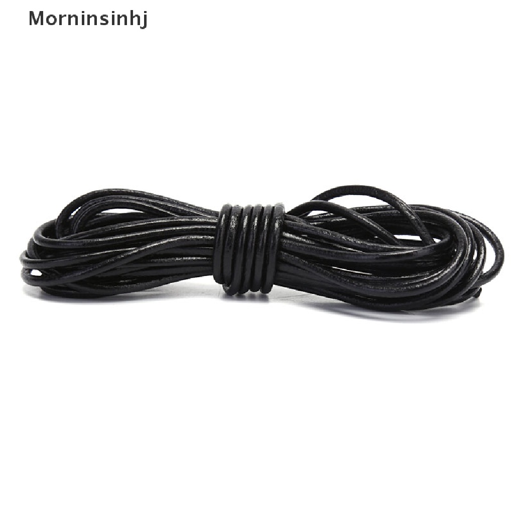 Mornin2/5m Leather Round Rope Cord Untuk Gelang Kalung DIY Membuat Perhiasan Craft id