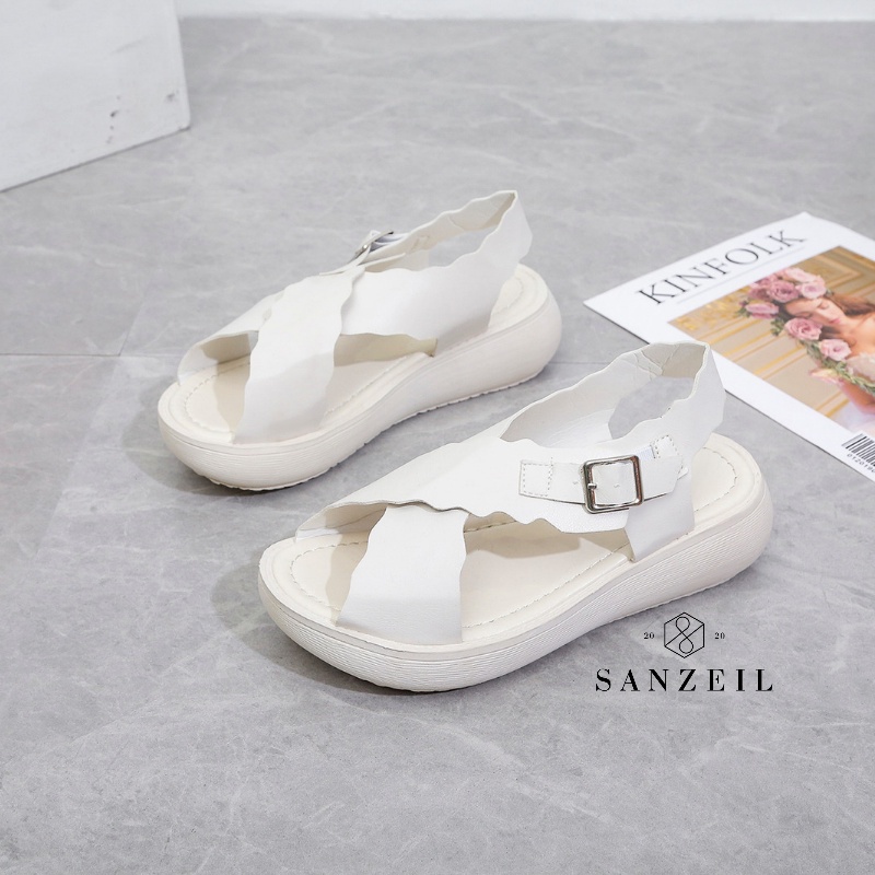 0118 Sandal Wanita Wedges Tali Belakang Elegant Sanzeil Say Sandals BISA COD