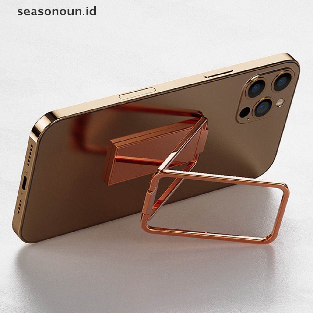 Seasonoun Phone Ring Holder Finger Kickstand Rotation Desktop Stand Sangat Tipis.