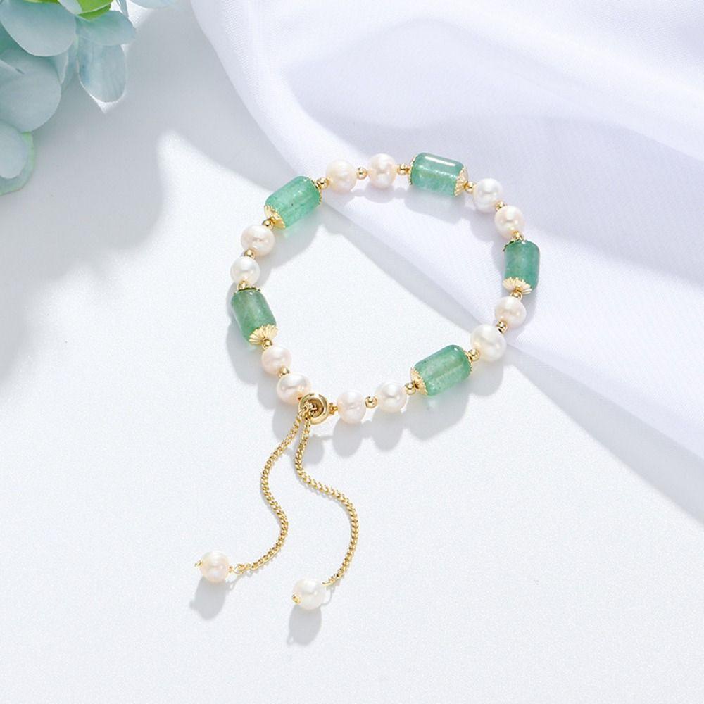 Mxbeauty Gelang Wanita Mewah Elegan Rantai Fashion Perhiasan Keberuntungan Keren Giok Gaya Korea Bracelet