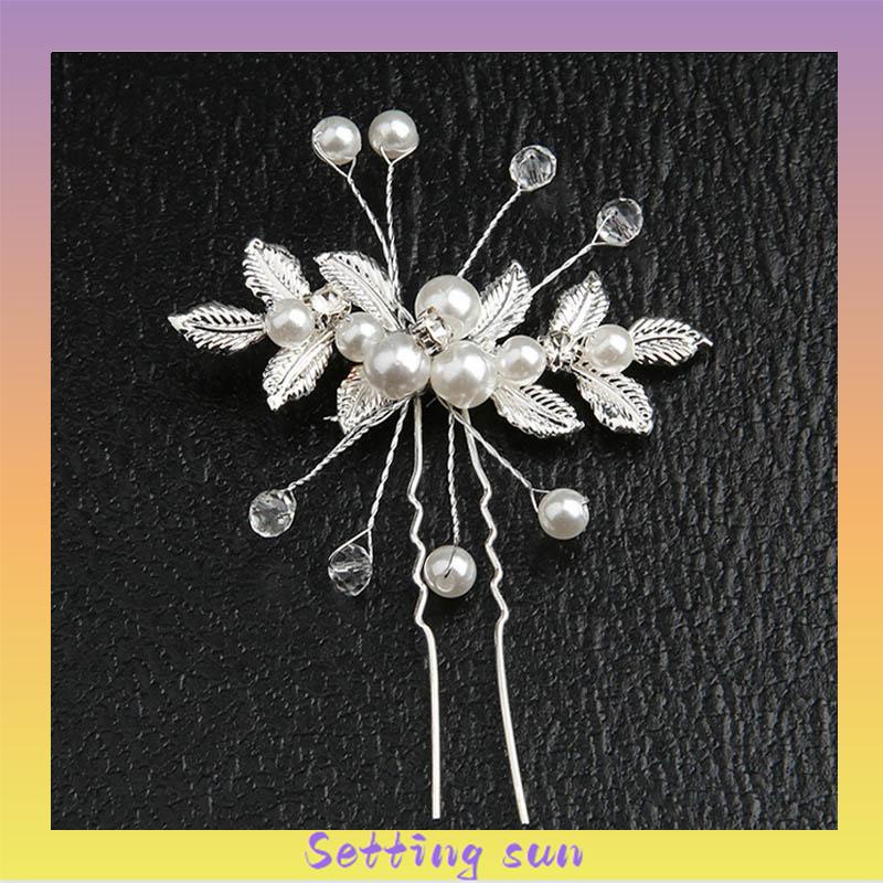 Hairpin Tusuk Konde Hairpiece Hiasan Sanggul Rambut Aksesoris Pengantin Bridal Wedding TN