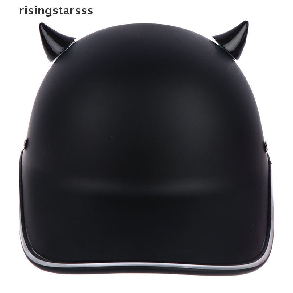 Rsid Span-new 2Pcs Helm Motor Plastik Lembut DIY Helm Motor Tanduk Sucker Helm Jelly