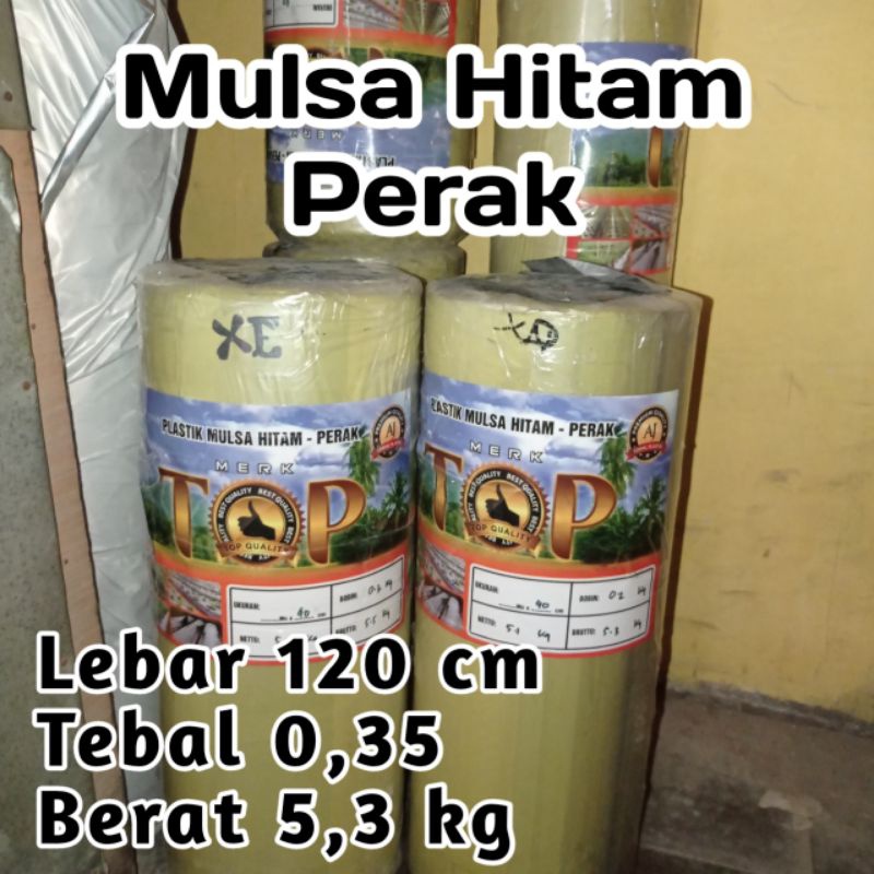 mulsa hitam perak 120 cm1 roll top 5,3 kg kuat dan elastis