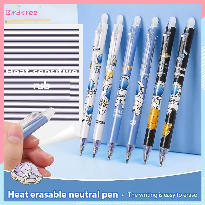 

[Readystock❤️COD]Pulpen Gel Desain Astronot Warna，Biru Hitam Mudah Dihapus，Stationery Accessories- BS