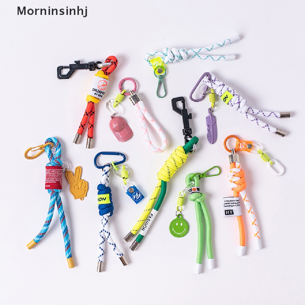 Mornin al Buclke Fluorescent Braided Key Lanyard Climbing Hook/Hiasan Tas/Case Handphone Tali Gantungan Kunci Tali Pendek id