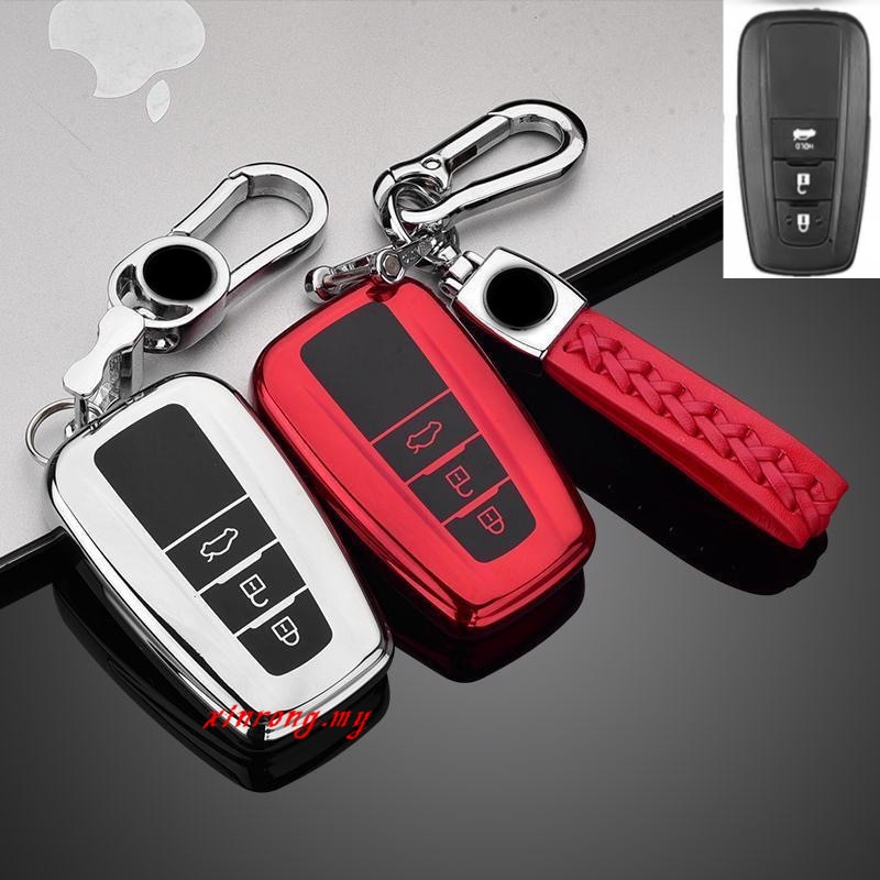 Soft TPU full protection key cover Casing Kunci Cocok Untuk Toyota Alphard VELLFIRE PREVIA RAV4 Hilux Fortuner Land Cruiser key case