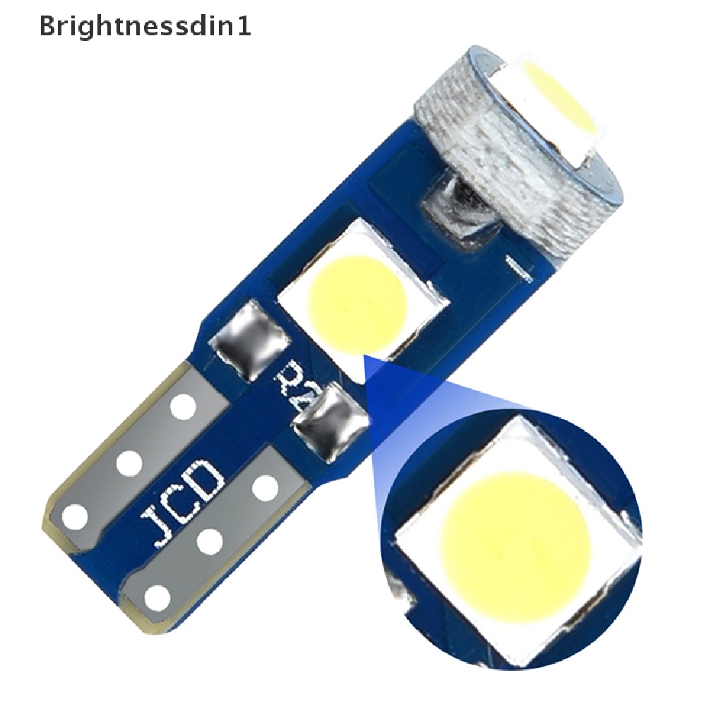 [Brightnessdin1] T5 Bohlam Led 3smd 3030w3w W1.2W Led Canbus Lampu Interior Mobil Dashboard Penghangat Butik