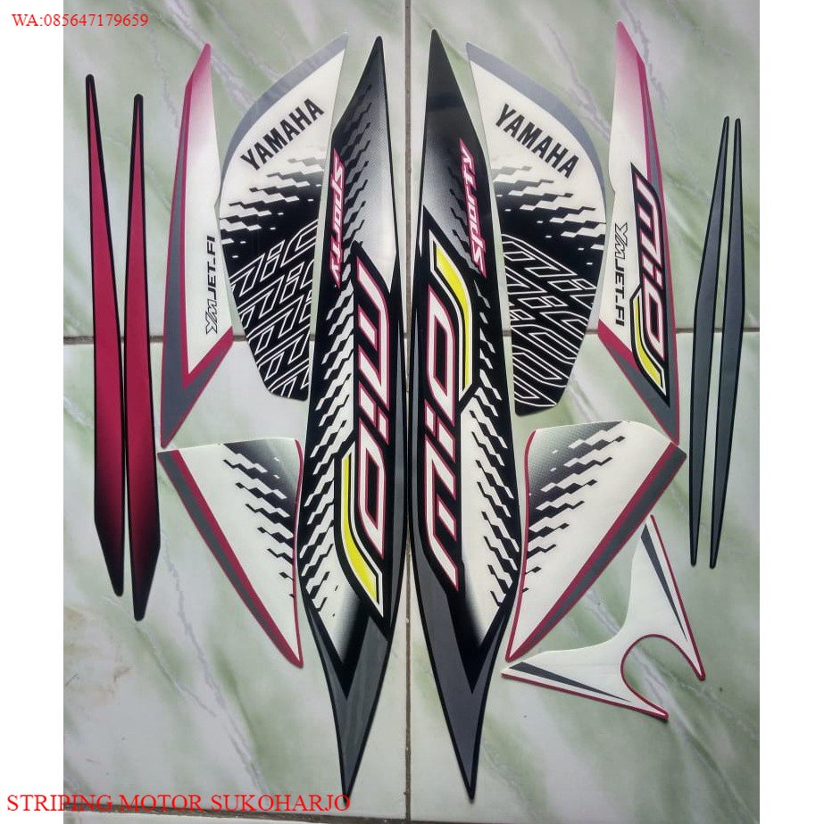(ORI) stiker striping yamaha mio j sporty 2014 KUALITAS ORIGINAL MURAH