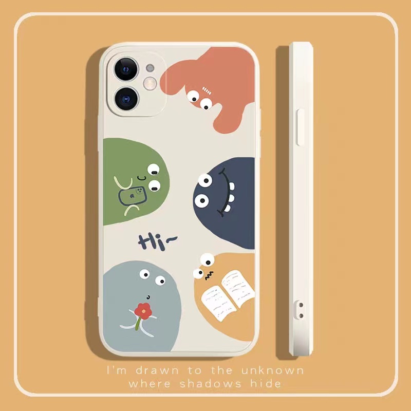 IPHONE Ins Pola Animasi Cocok Untuk Iphone14 14pro 14plus 13 13pro 13prm iPhone12 7Plus 8Plus Xr XS 13 Pro Max Empat Sudut Casing Ponsel Tahan Guncangan