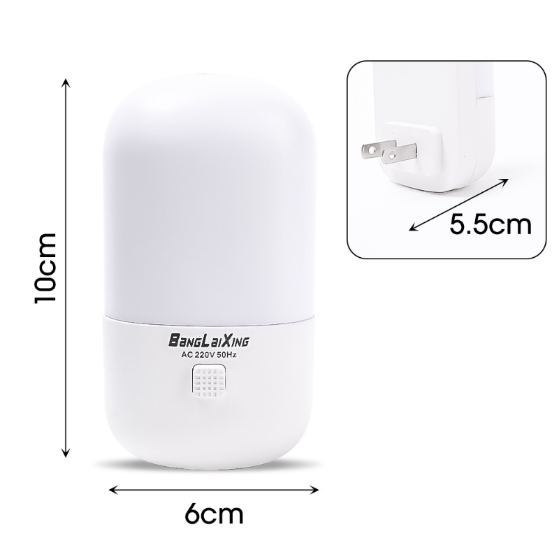 1pc Kreatif US Plug LED Cahaya Dua Warna Sangat Terang/2Mode Lampu Malam Hemat Energi Yang Dapat Disesuaikan/Rumah Pencahayaan Lembut Lampu Tidur Perlindungan Mata