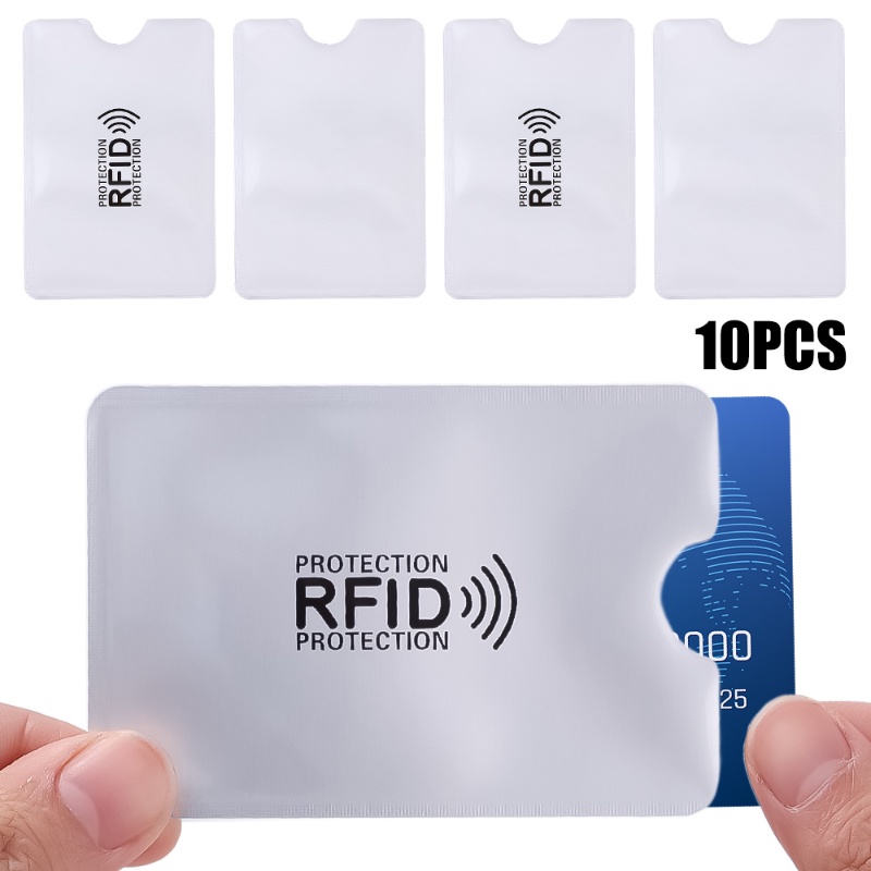 10pcs Pelindung Kartu Kredit Bank Anti Maling Aluminium Foil Card Case ID Bisnis Kartu Kredit Case Cover NFC Blocking Reader Lock Anti RFID Card Holder