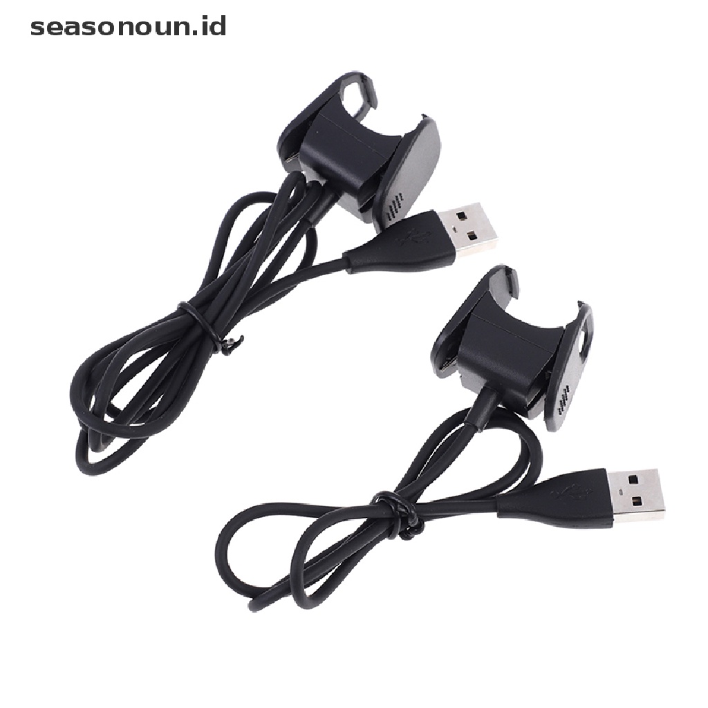 Seasonoun Kabel Pengisian USB Charger Portabel Tahan Lama Untuk Fitbit Charge3 Jam Tangan Pintar.
