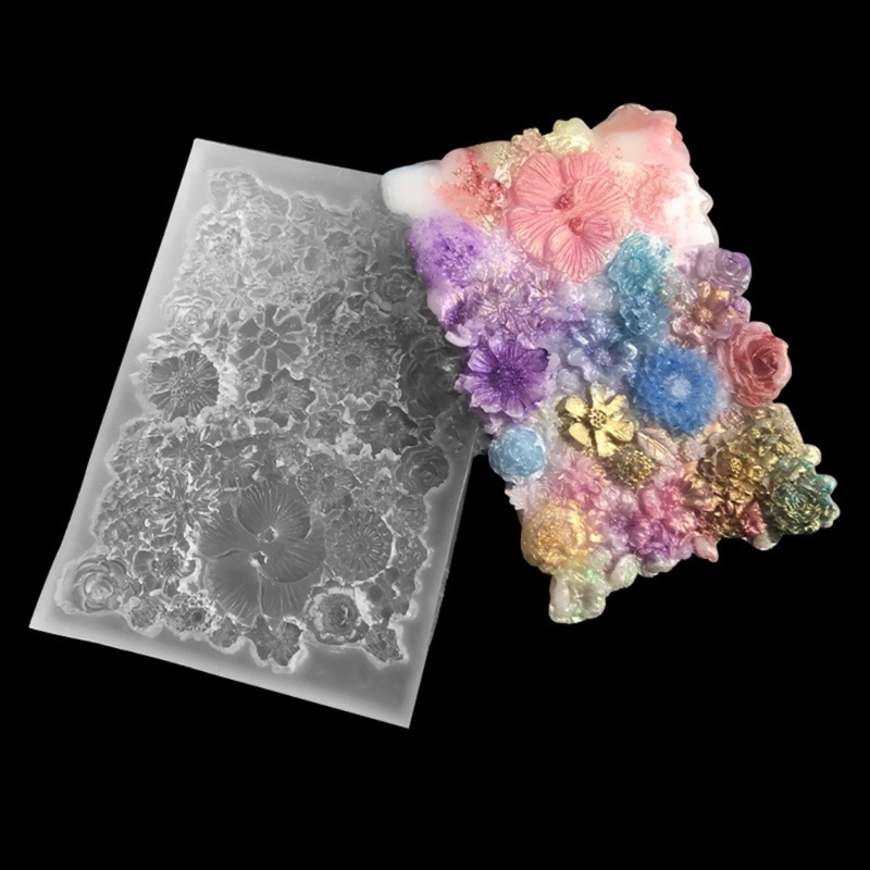 Siy 3D Mini Bunga Dekorasi Cetakan Silikon Epoxy Perhiasan Plester Cetakan Liontin Cetakan