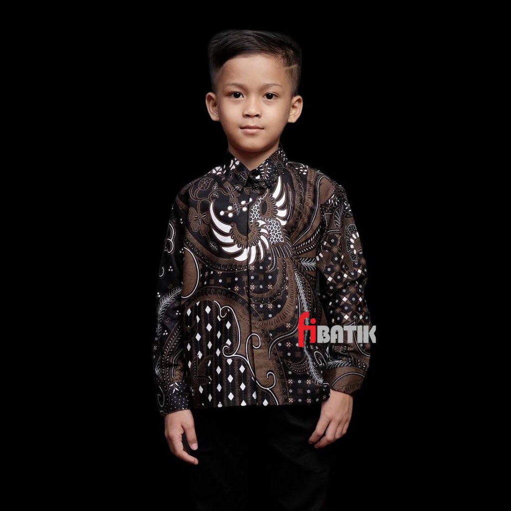 Baju Batik Anak Lengan Panjang Usia 2-13 Th Kemeja Formal Pesta Anak Cowo Laki Laki Modern Premium butikdian