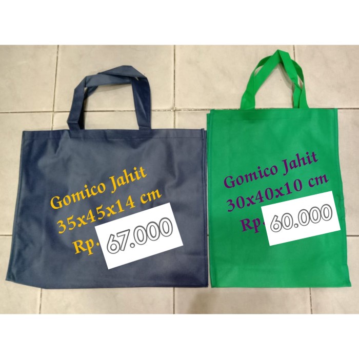 

⭐BISA COD⭐ ISI 12pcs TOTEBAG PREMIUM GOODIEBAG TAS SPUNBOND TEBAL - 35x45x14cm