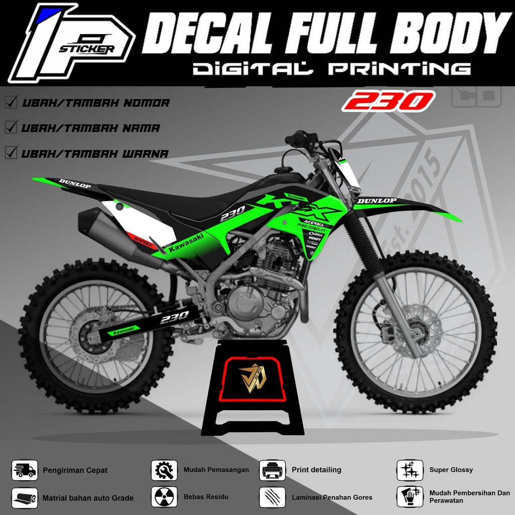 Decal Sticker KLX 230 - Dekal Stiker full body KLX 230 desain D3 03