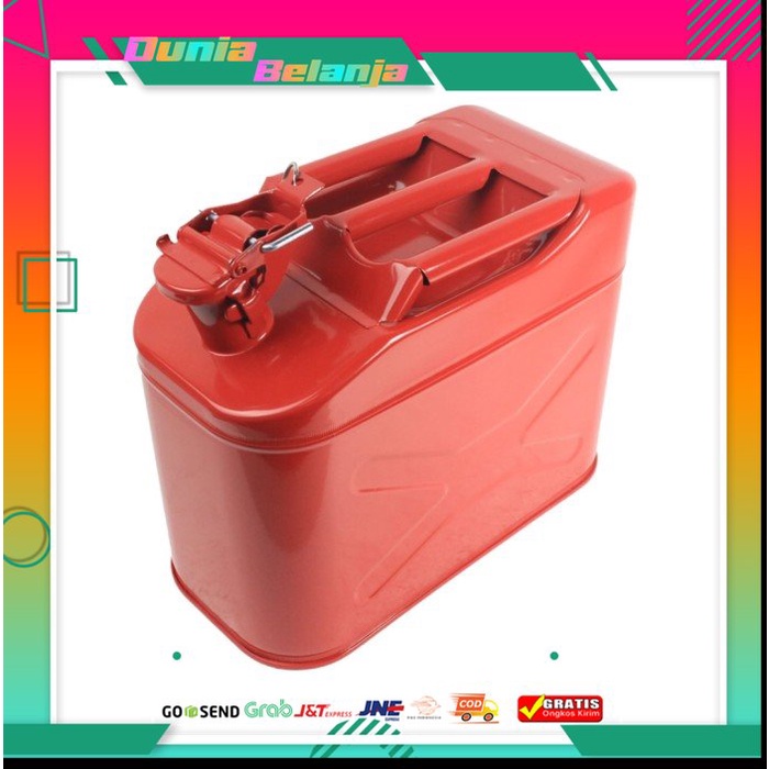 Jerigen Bensin / Solar Metal Fuel Jerrycan 10 Lt