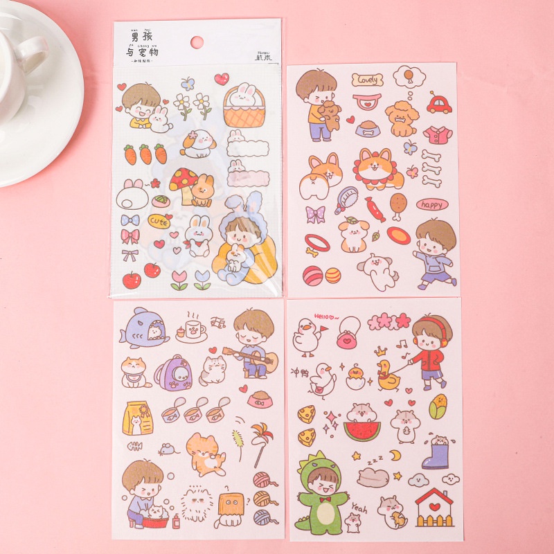 NEW Set sticker isi 4 lembar sticker / sticker lucu murah meriah