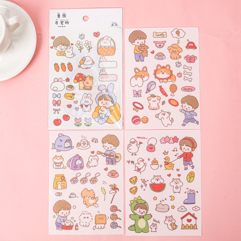 NEW Set sticker isi 4 lembar sticker / sticker lucu murah meriah