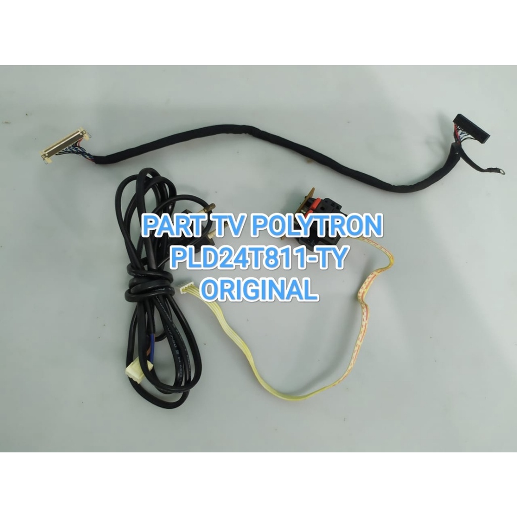 PAKET SPERPART TV POLYTRON PLD24T811 TY LVDS-T SPK-CABLE AC ORIGINAL COPOTAN