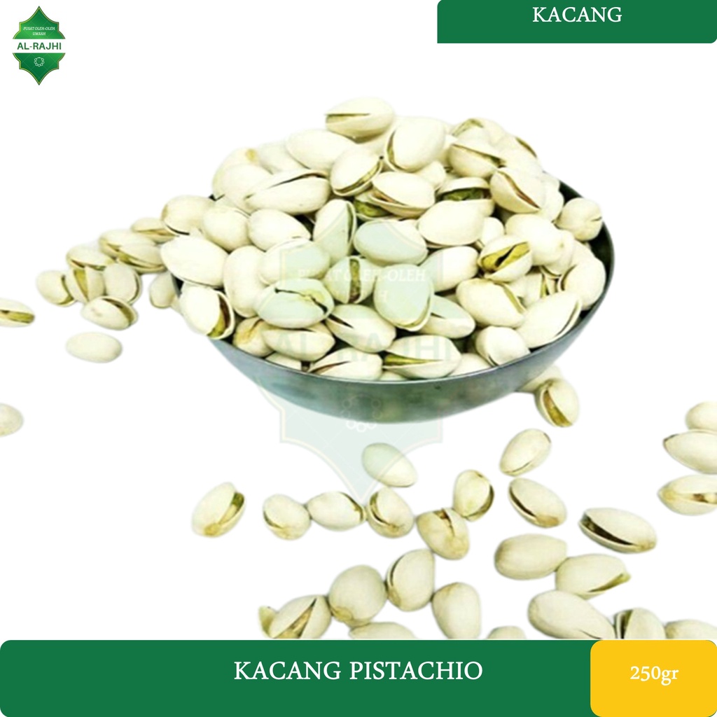 

Kacang Pistachio Panggang Gurih Makanan Ringan 250gr Kacang Pistachio atau Fustuk 250 gram Pistachio Roasted cocok untuk Oleh-Oleh Haji