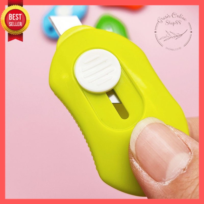 GOS -E415- Cutter Mini Kertas Portable - Cutter Mini Portable Mini Cutter Polos