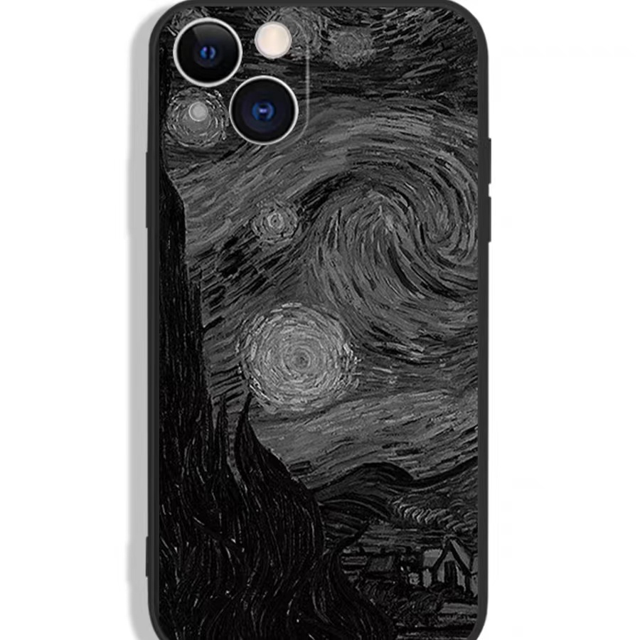 IPHONE Ins Pola Langit Berbintang Cocok Untuk Iphone14 14pro 14plus 13 13pro 13prm iPhone12 7Plus 8Plus Xr XS 13 Pro Max Empat Sudut Casing Ponsel Tahan Guncangan